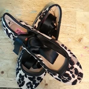 Betsey Johnson Lemon Leopard Velvet Print Tie Wrap